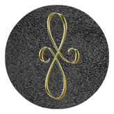 DAROUND 601 GD SH BK Gold Scroll Shimmer Black Background